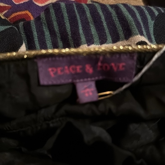 Peace & Love Gold Embellished Kimono Sleeve Dress". - Picture 7 of 7